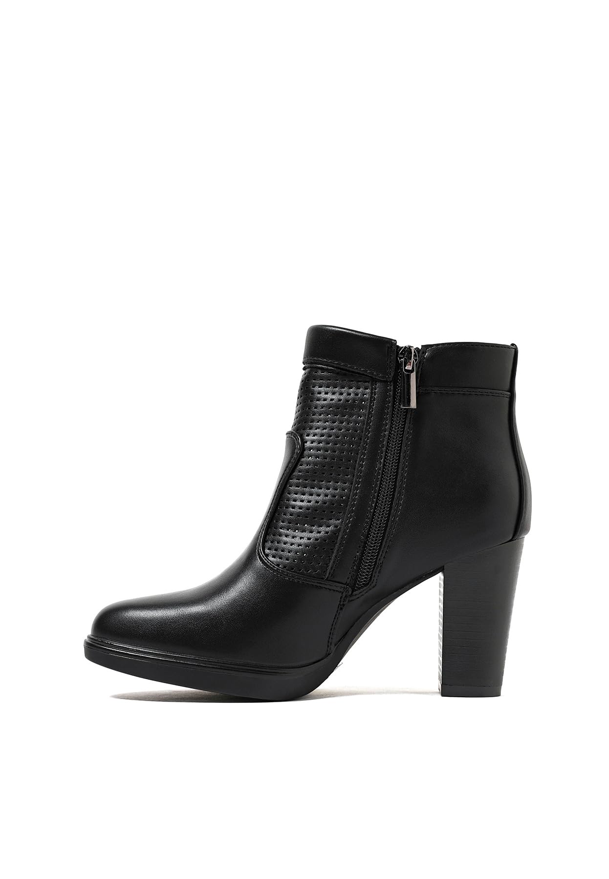 QUEEN HELENA Tronchetti Traforati Stivaletti a Punta con Tacco Casual Donna X30-114