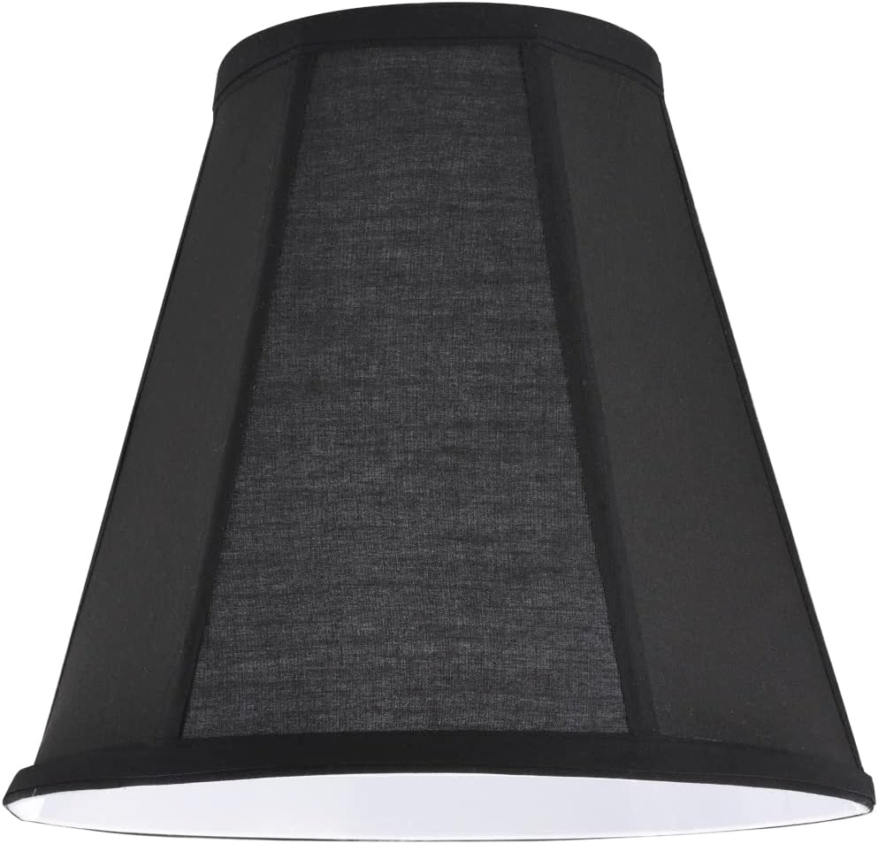 Aspen Creative 35006A, Transitional Hexagon Bell Shape Spider Construction Lamp Shade in Black, 10" wide (5-1/4" x 10" x 9-1/2")