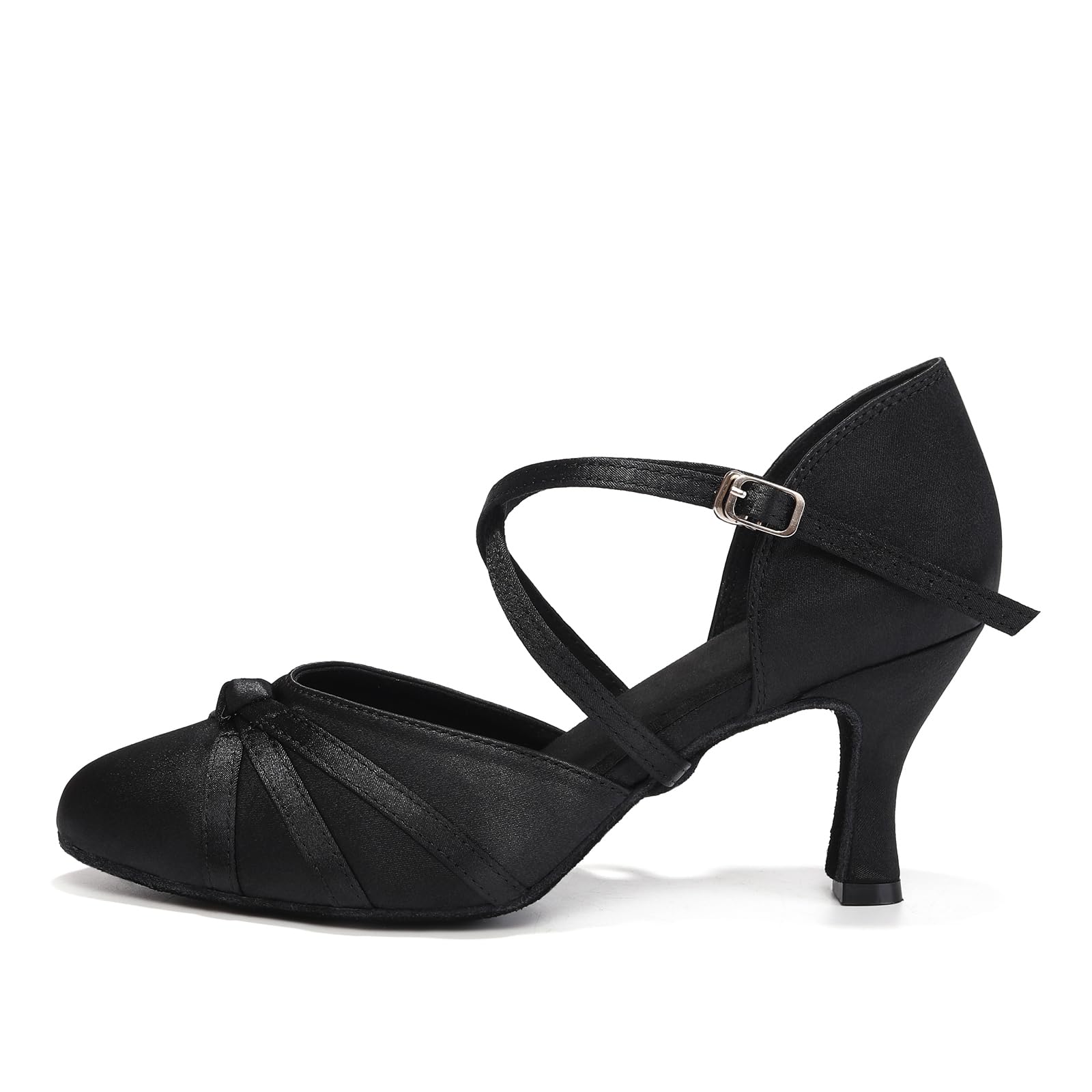 Scarpe da Ballo Latino Donna con Punta Chiusa Scarpe da Ballo Salsa Tango Walzt con Suola in Scamosciato