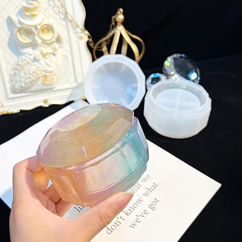 Miniatura 3 de HyzaPhix 2 moldes de resina para bolígrafo, molde de fundición epoxi, molde de silicona para florero, molde de caja de baratijas para contenedor de