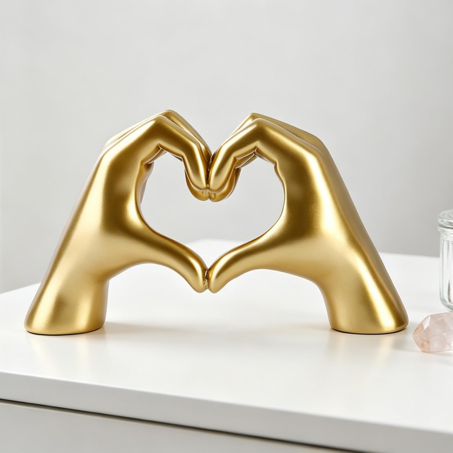 UU-MART Small Heart Hands Sculpture Decor, Valentines for Him Her, Unique Couple Gifts for Boyfriend Girlfriend Husband Wife, Perfect for Birthday Christmas