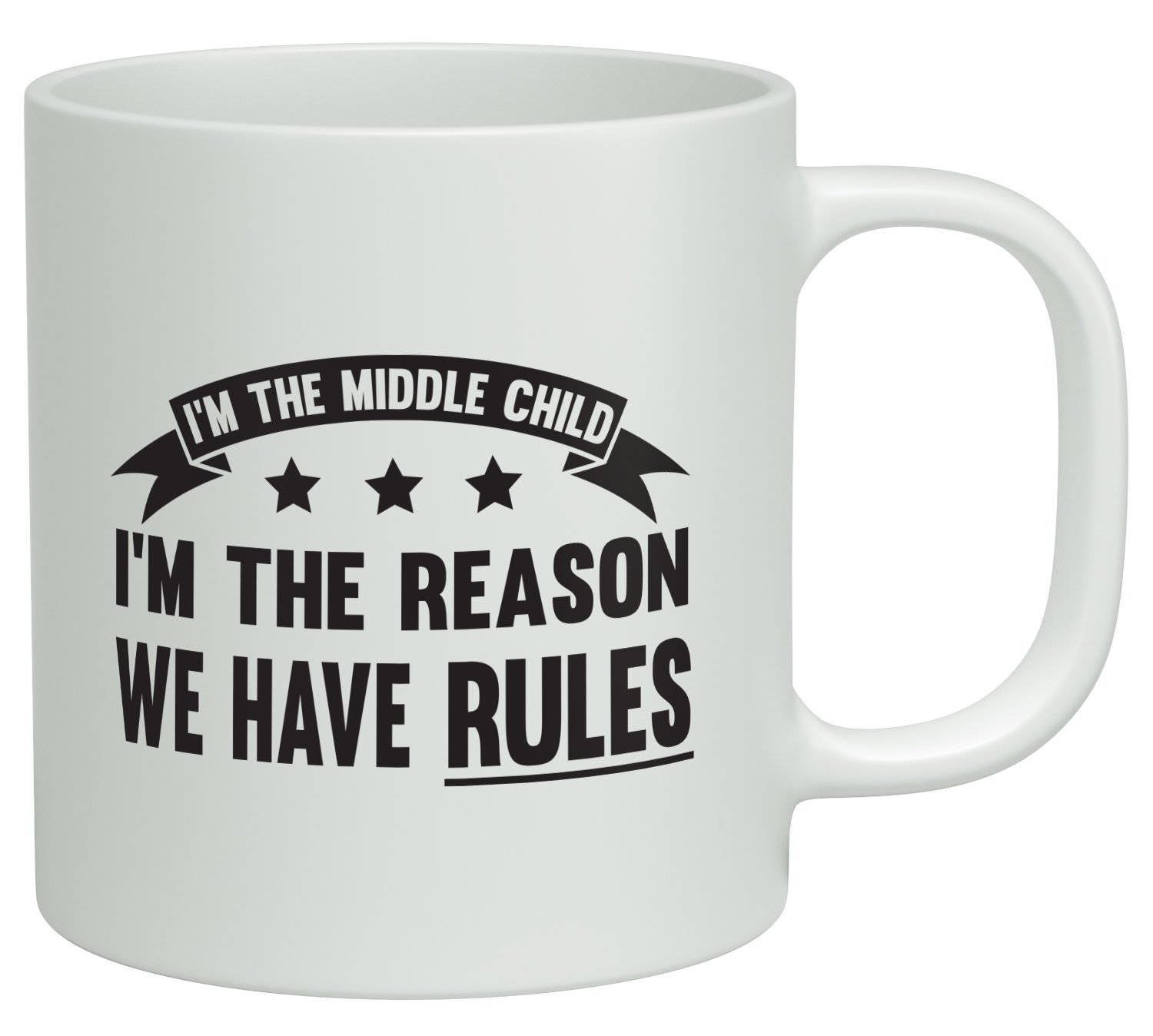 Shopagift I'm the Middle Child I'm the Reason we have Rules White 10oz Novelty Gift Mug Cup