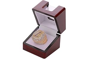 NW Lakers Championship Ring Display Case Single Box Real Wood |Single Stand...