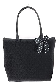 EGFAS Quilted Cotton Medium Tote Bag (Solid Black)