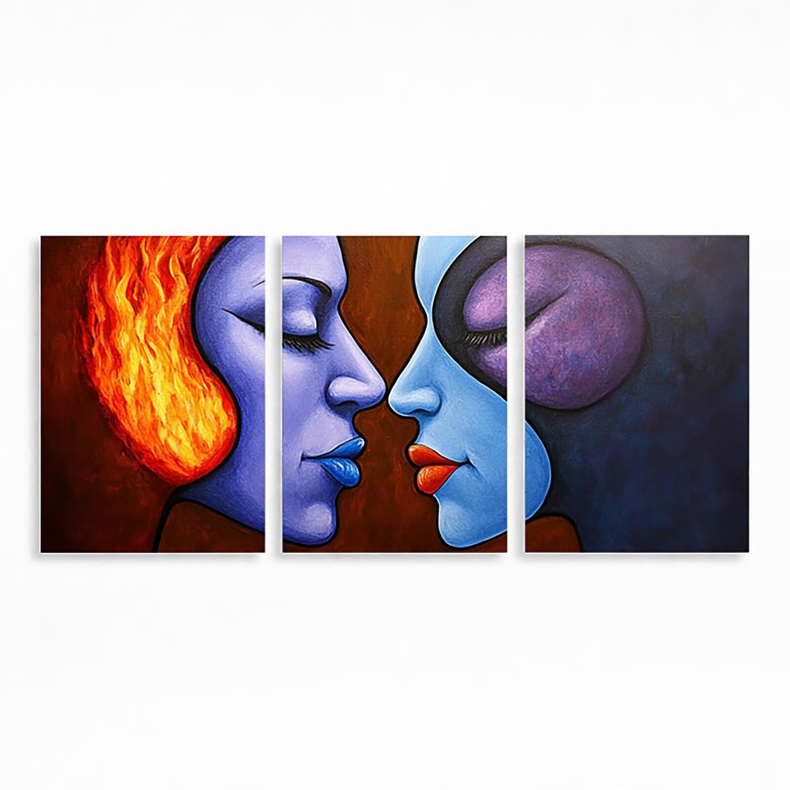 Diamond Painting Confront, Rhinestone Painting Numero Adult 3 Pack, 5D DIY Diament Malarstwo Dorosły 75 x 50cm, Pocałunek Diamentowy Ścieg Krzyżowy Zestaw Rzemiosła do Dekoracji Salon Sypialnia Biuro