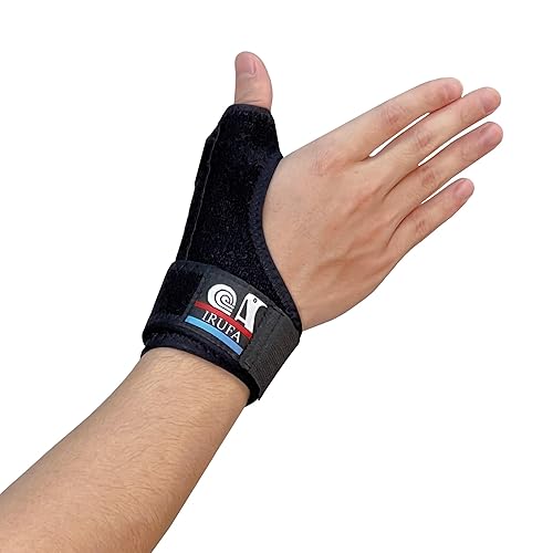 IRUFA Tela espaciadora transpirable 3D reversible estabilizador de pulgar CMC espica de férula pulgar secuestrado para pulgar de Blackberry dedo