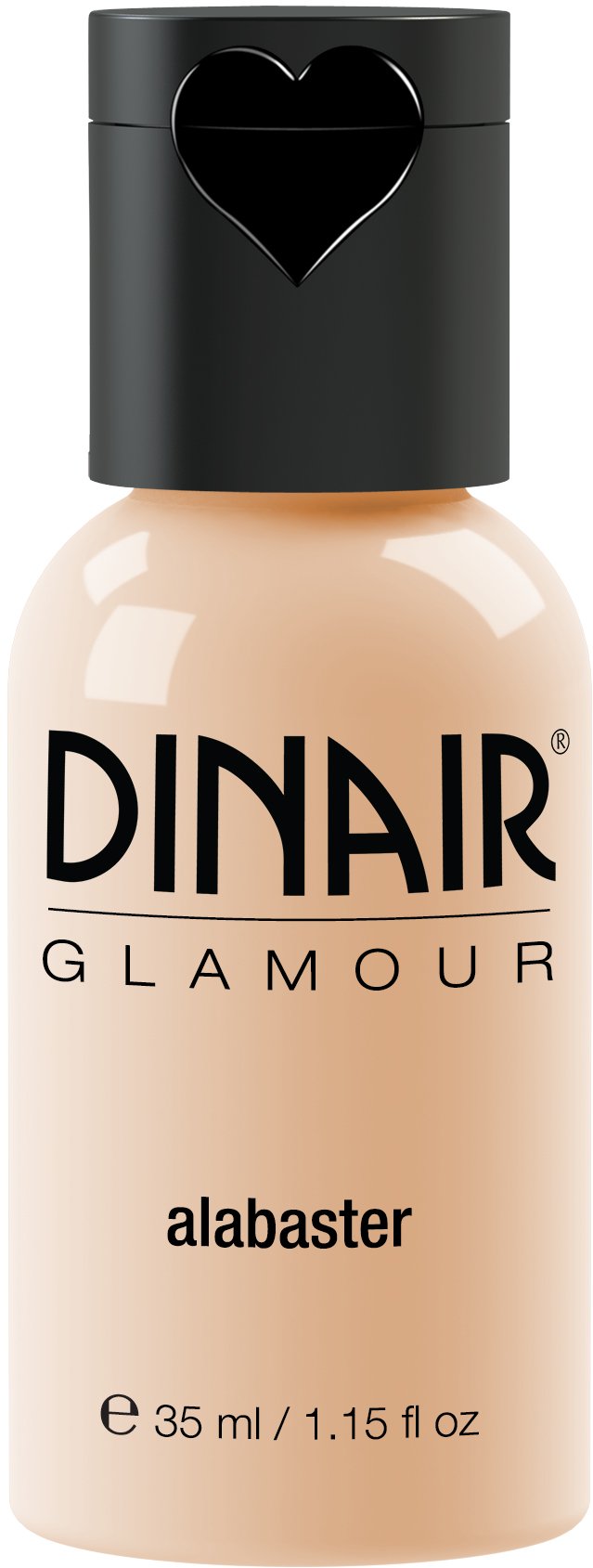 Dinair Airbrush Makeup Foundation | Alabaster | GLAMOUR: Natural, Light coverage, Matte 1.15 oz.