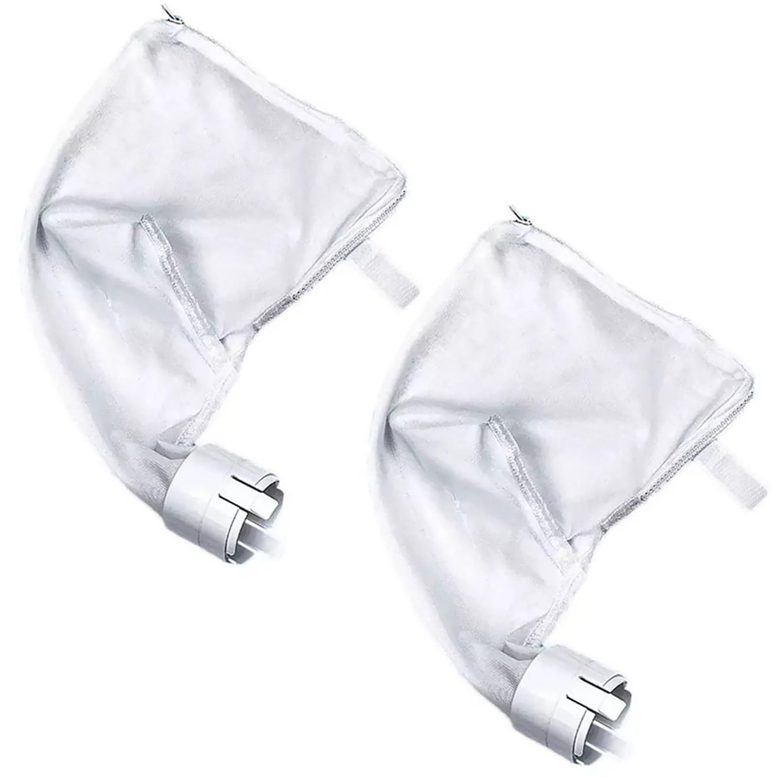FAMKIT Lot de 2 sacs filtrants zippés de rechange pour Polaris 380, fermeture éclair à 360 degrés Blanc