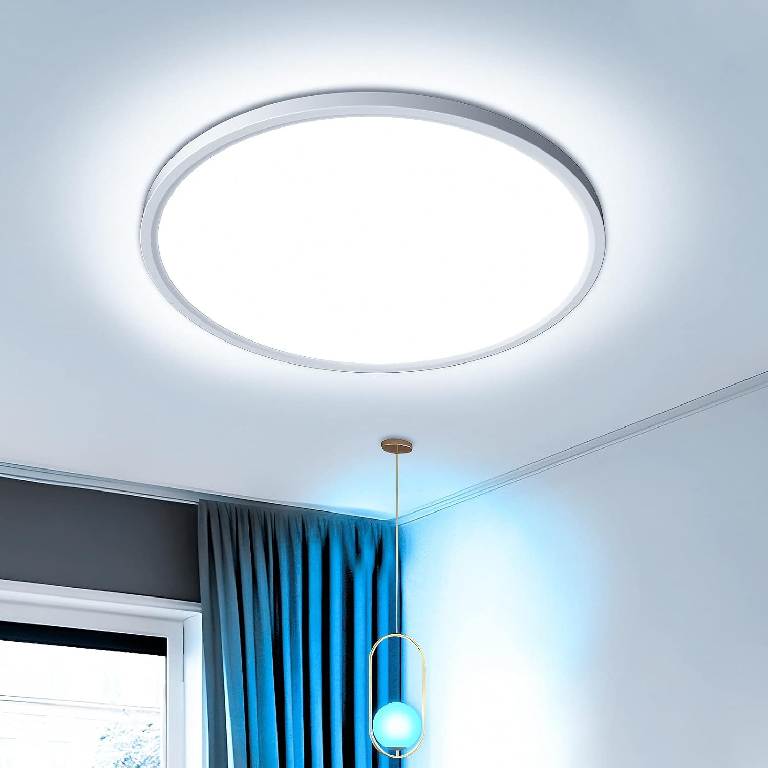 LED plafondlamp Calle, zwart, 50 cm, CCT, dimbaar