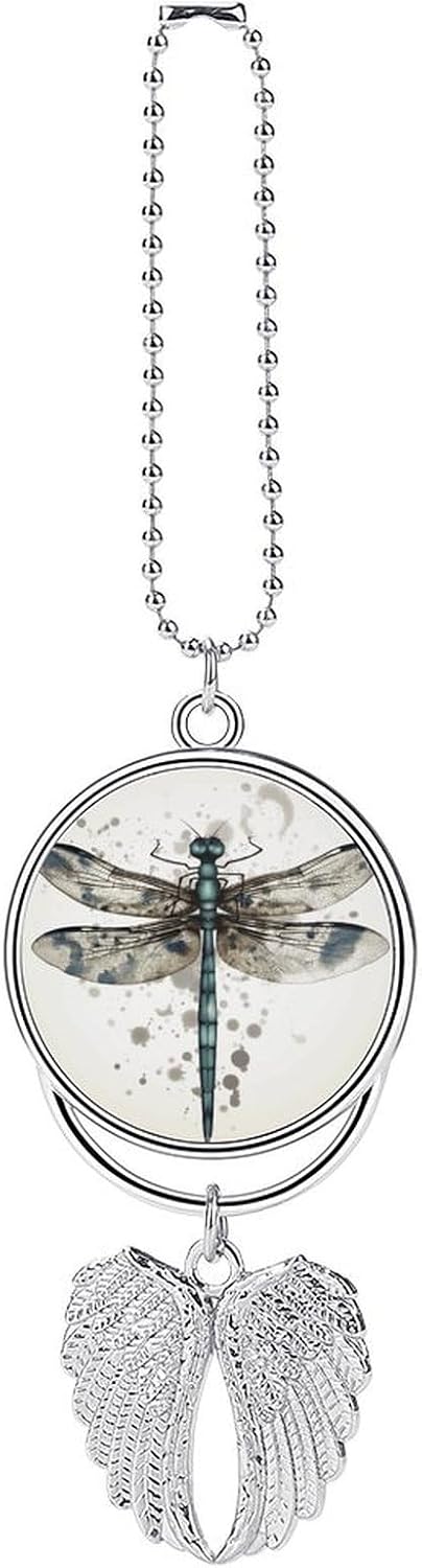 Modern Dragonfly Guardian Angel Car Charm for Rear View Mirror