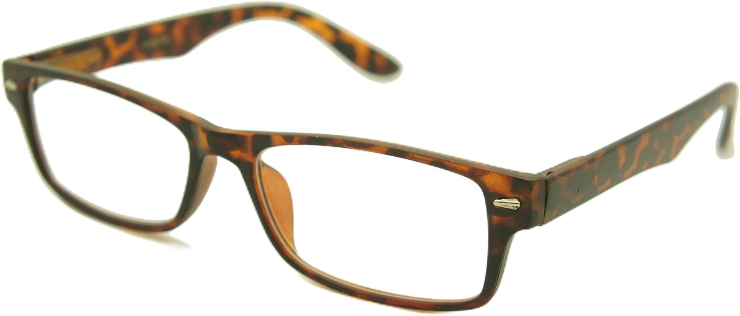 ColorViper basic square reader Unisex te spring temple Reading Glasses 52mm-15mm-138mm (matte tortoise, 1.00)
