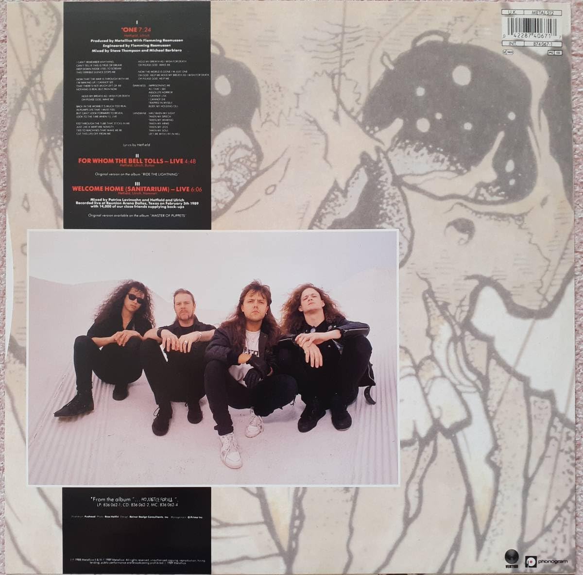 Amazon.co.jp: 美盤 Metallica メタリカ One UK盤 12” シングル