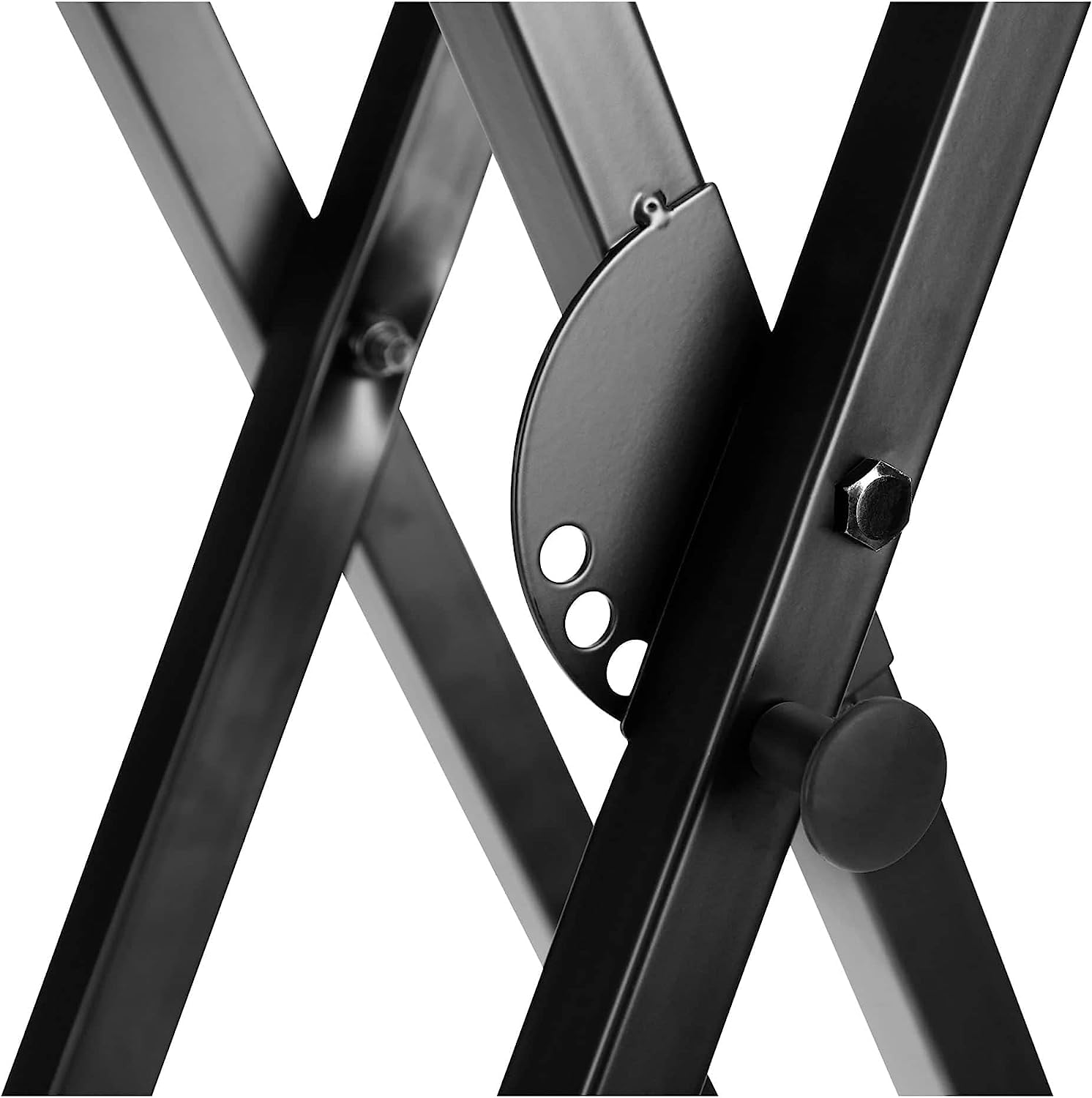 Rockstar - Soporte de Teclado o Piano Tijera KS02 Doble Plegable y Banqueta Taburete KT02 Acolchada Ajustable 3 Niveles - Rockmusic