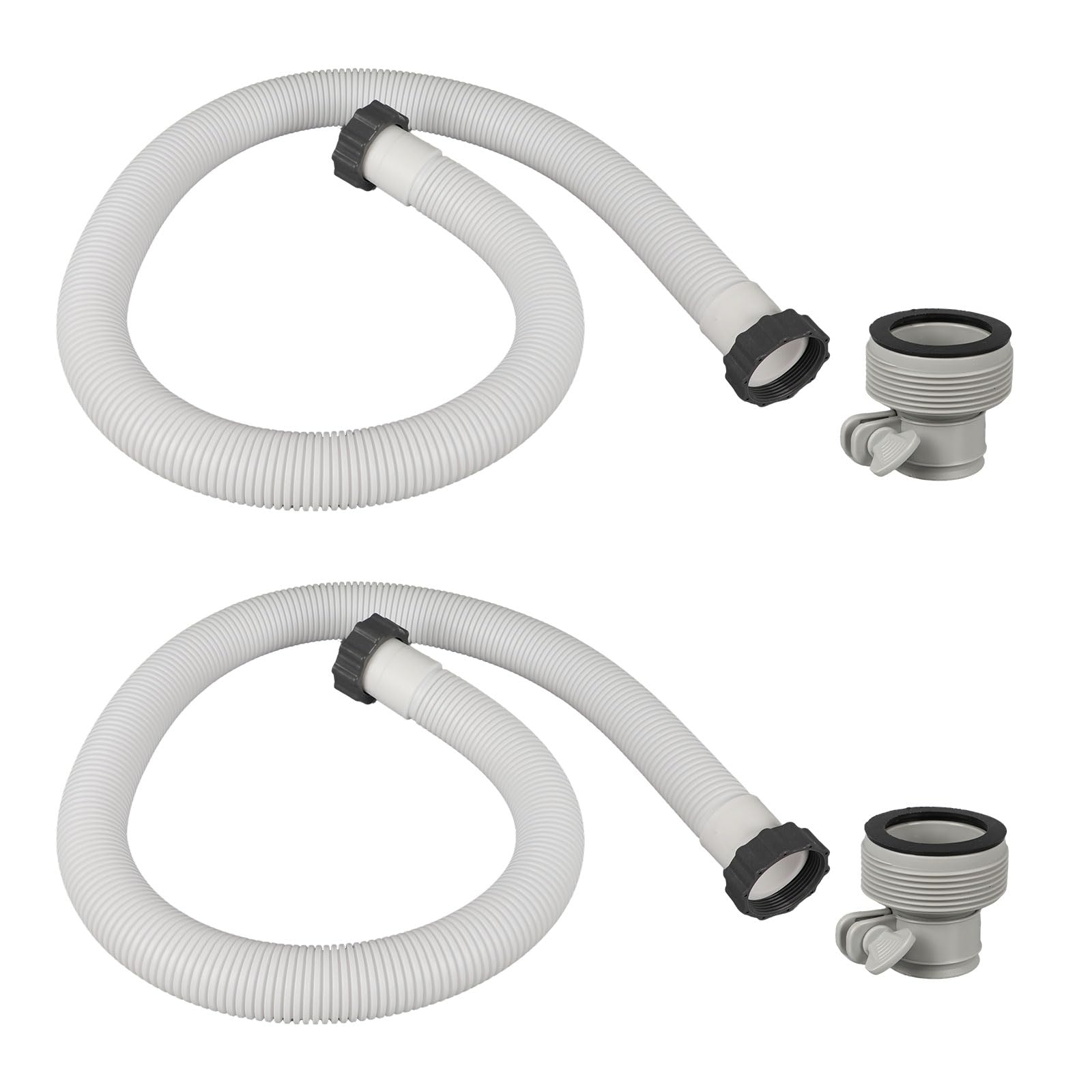 Tuyau de piscine 38mm haute résistance flexible de 1,5m avec adaptateur type B