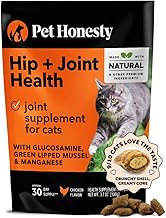 Cat Hip + Joint Health Chews – Crunchy & Creamy Cat Joint Support Supplement - Glucosamine, Chondroitin & Omega-3s – Supports Mobility, Flexibility & Comfort for Indoor & Outdoor Cats (Chicken 30-Day)