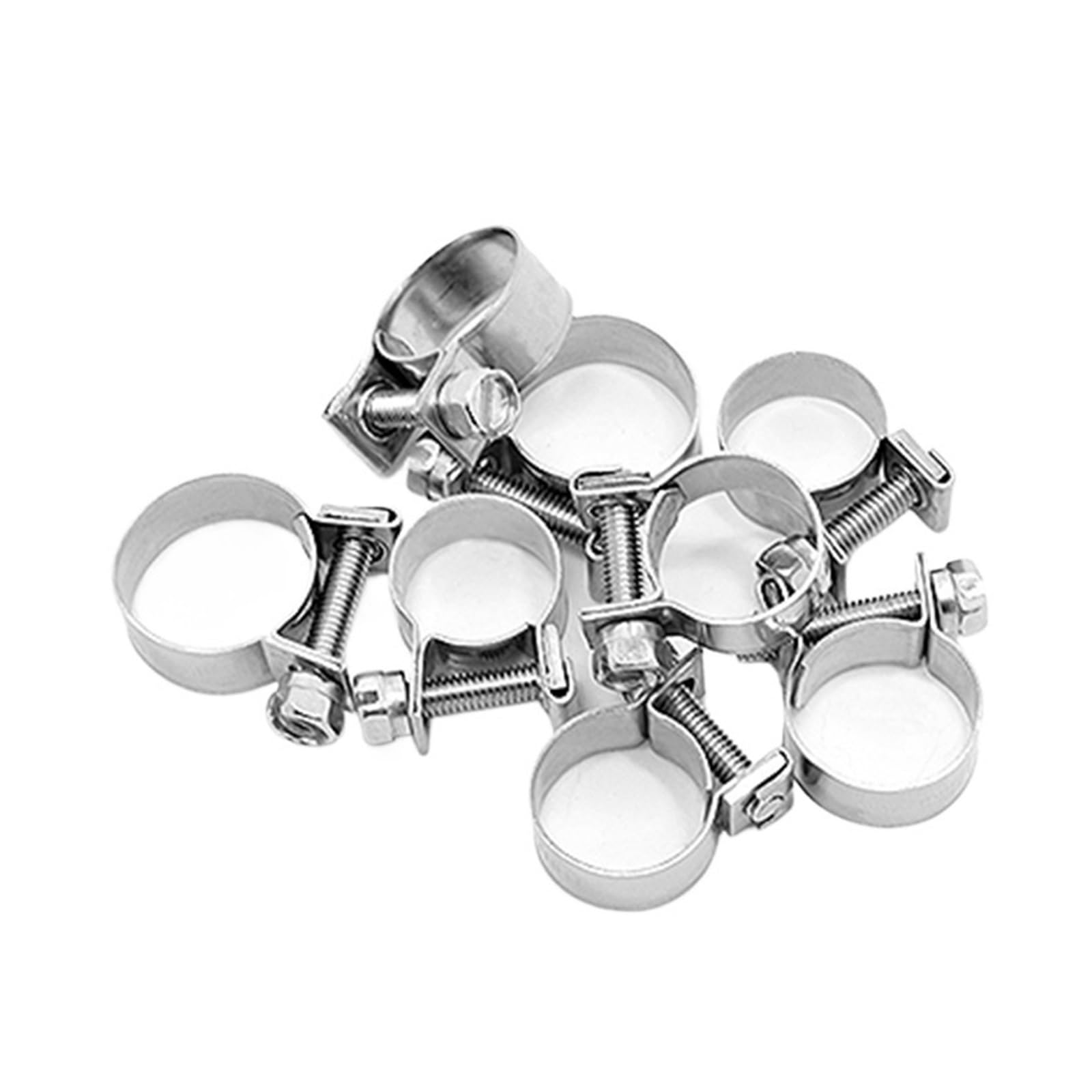 4 abrazaderas de manguera reforzadas de acero inoxidable 304, for tubo circular, for agua, combustible.(16 to 18mm)