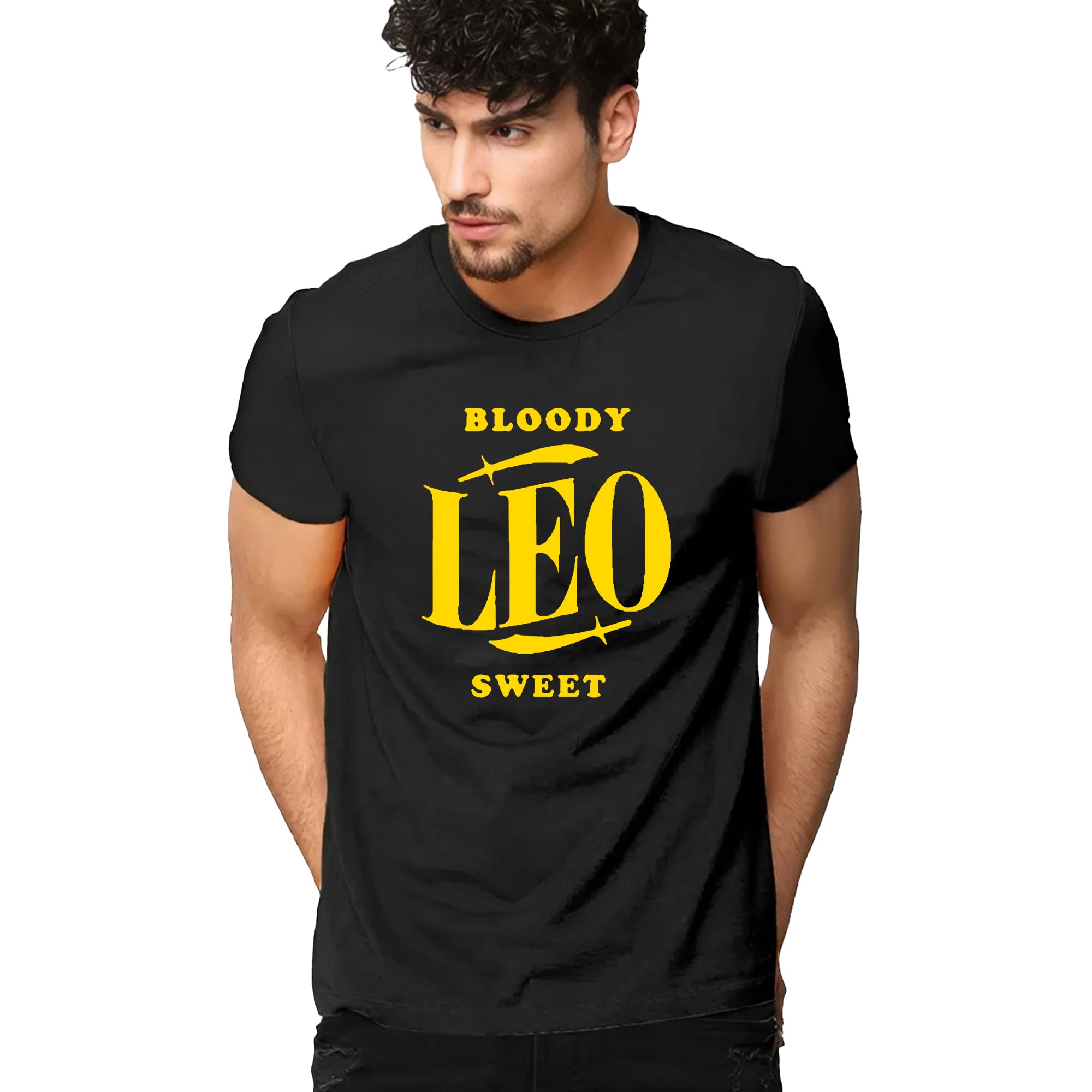 Royal Dj Fashion Thalapathy Vijay Leo Movie Printed Unisex Half Sleeve Full Sleeve T Shirts V Neck Round Neck Men Black Red Blue Cotton T Shirt