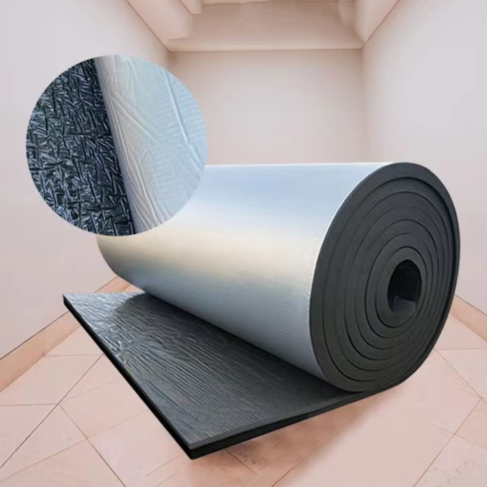 Pannello Riflettente Termosifoni , Controllo Del Rumore Del Rumore Dell'auto Smorzante Idratante A Prova Di Umidità , Foglio Di Isolamento Per Edifici Di Fabbrica,Tetti,Serre,5mm（thk）,1*3M(3m²)