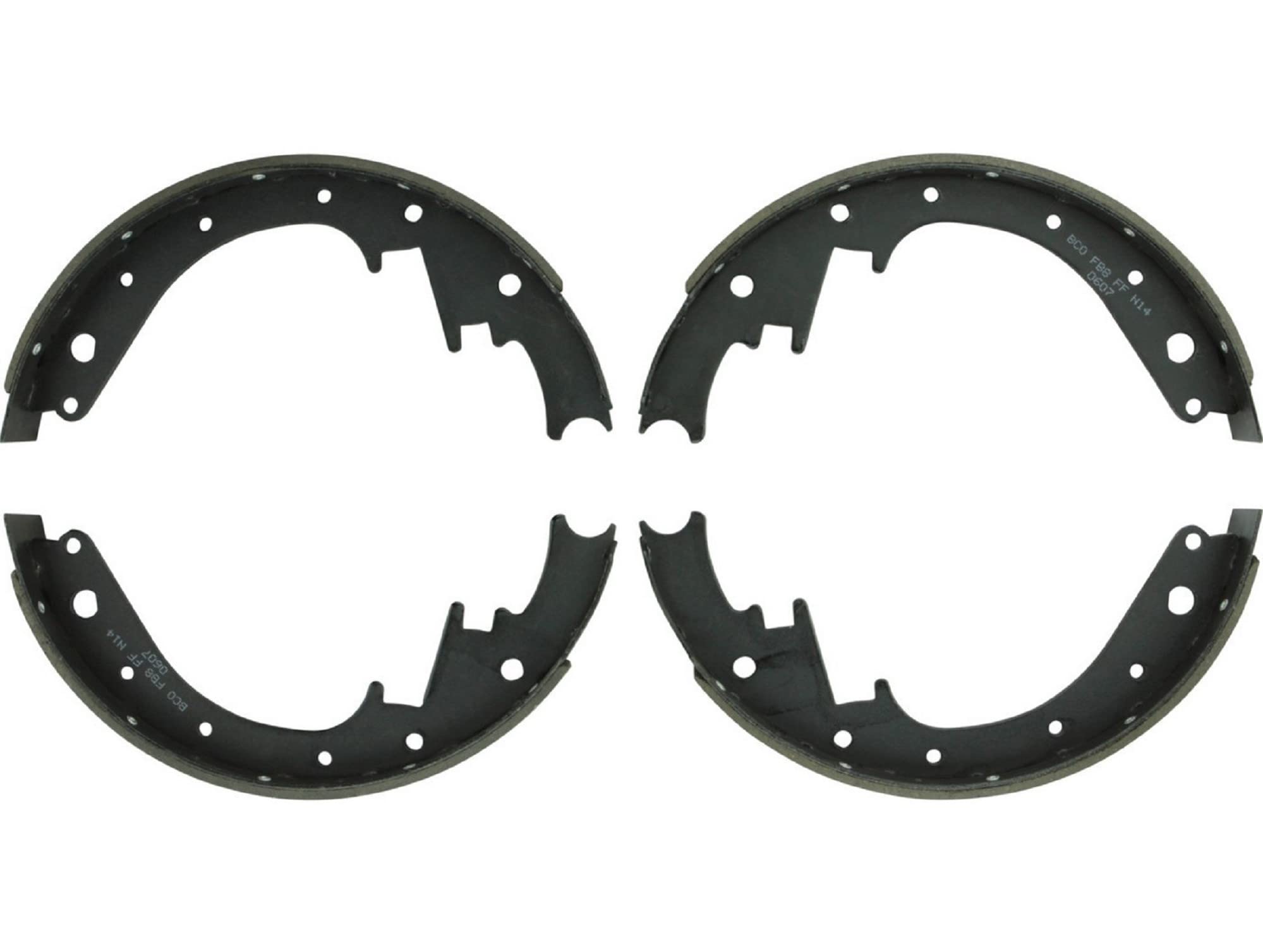 BOSCH BS228R Blue Drum Brake Shoe Set — Riveted, Asbestos-Free, For Classic Chevy, Ford, GMC, Jeep (1951-1978 Models)