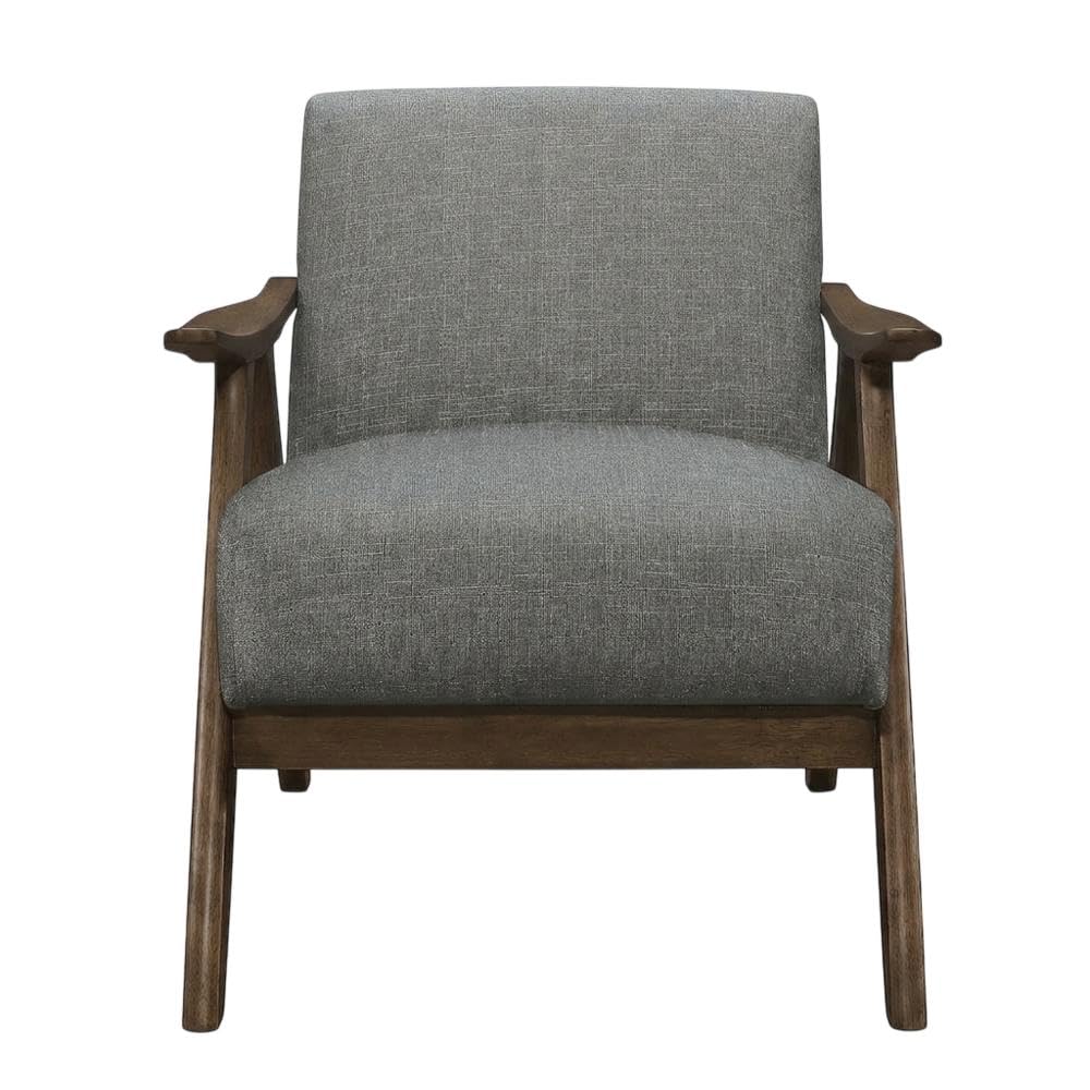 Textured Fabric-Upholstered Accent Chair with Armrests by Starlight Canyon Home – Textured, Grey