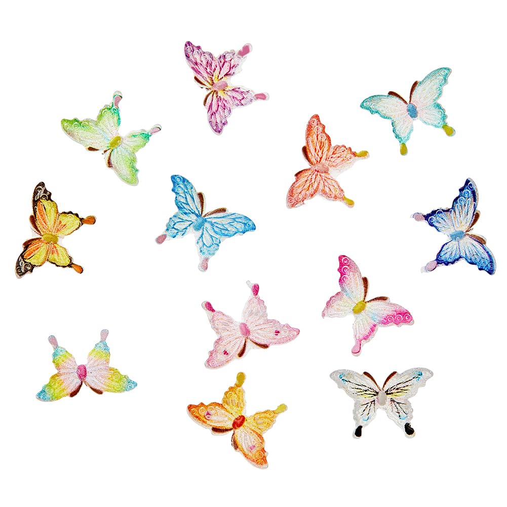 120 Mini Papillons En Résine – 12 Styles Colorés – Déco Mariage, Maison, Bricolage – Artisanat 3D Réaliste – Lot Multicolore