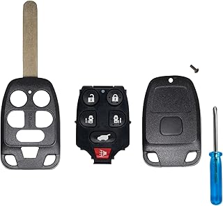 StandardAutoPart New Replacement Car Remote Head Key Shell Case Compatible with Honda Odyssey 2011 2012 2013 (5 Button) (Shell w/Remote Case)