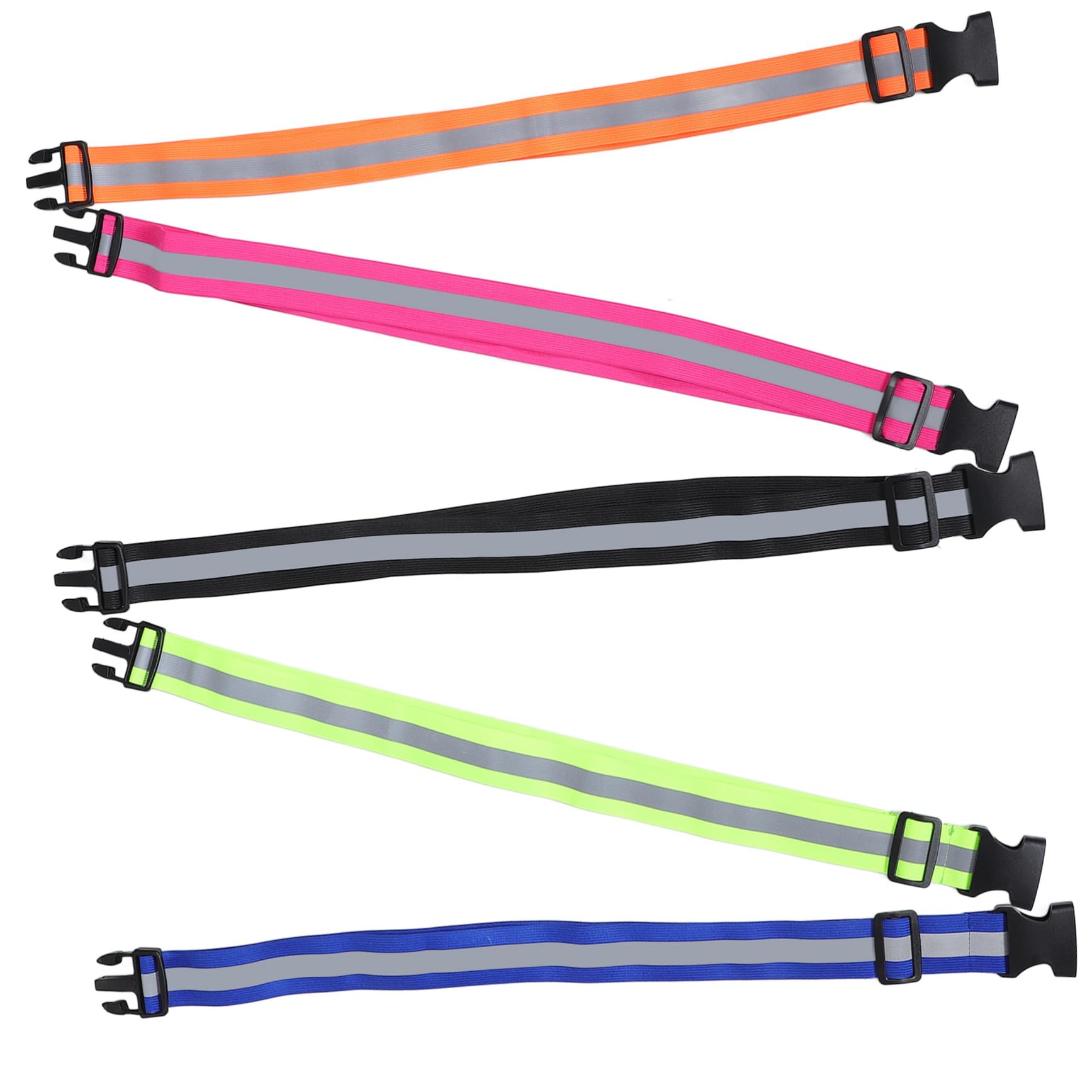 Toddmomy 5Pcs Reflective Running Belt High Visibility Elastic Bands for Night Running Cycling and Walking User Friendly Safety Straps for Enhanced Security