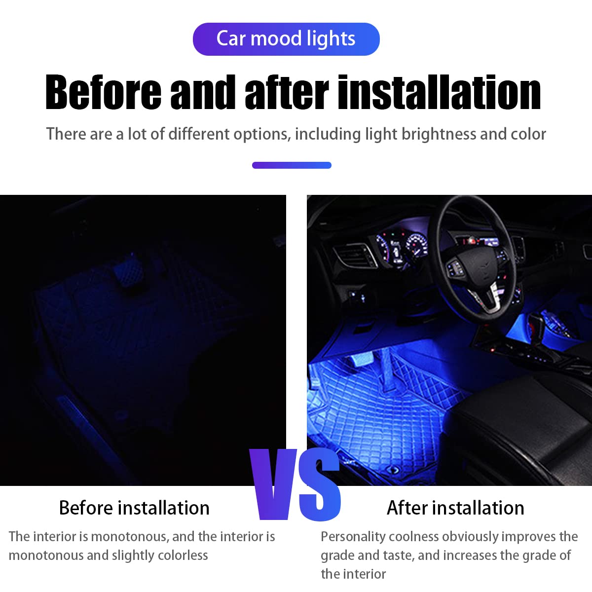 Striscia LED Auto RGB - 48 LED, Modalità Musica, Telecomando, Per Accendisigari/USB 12V - Foto 10