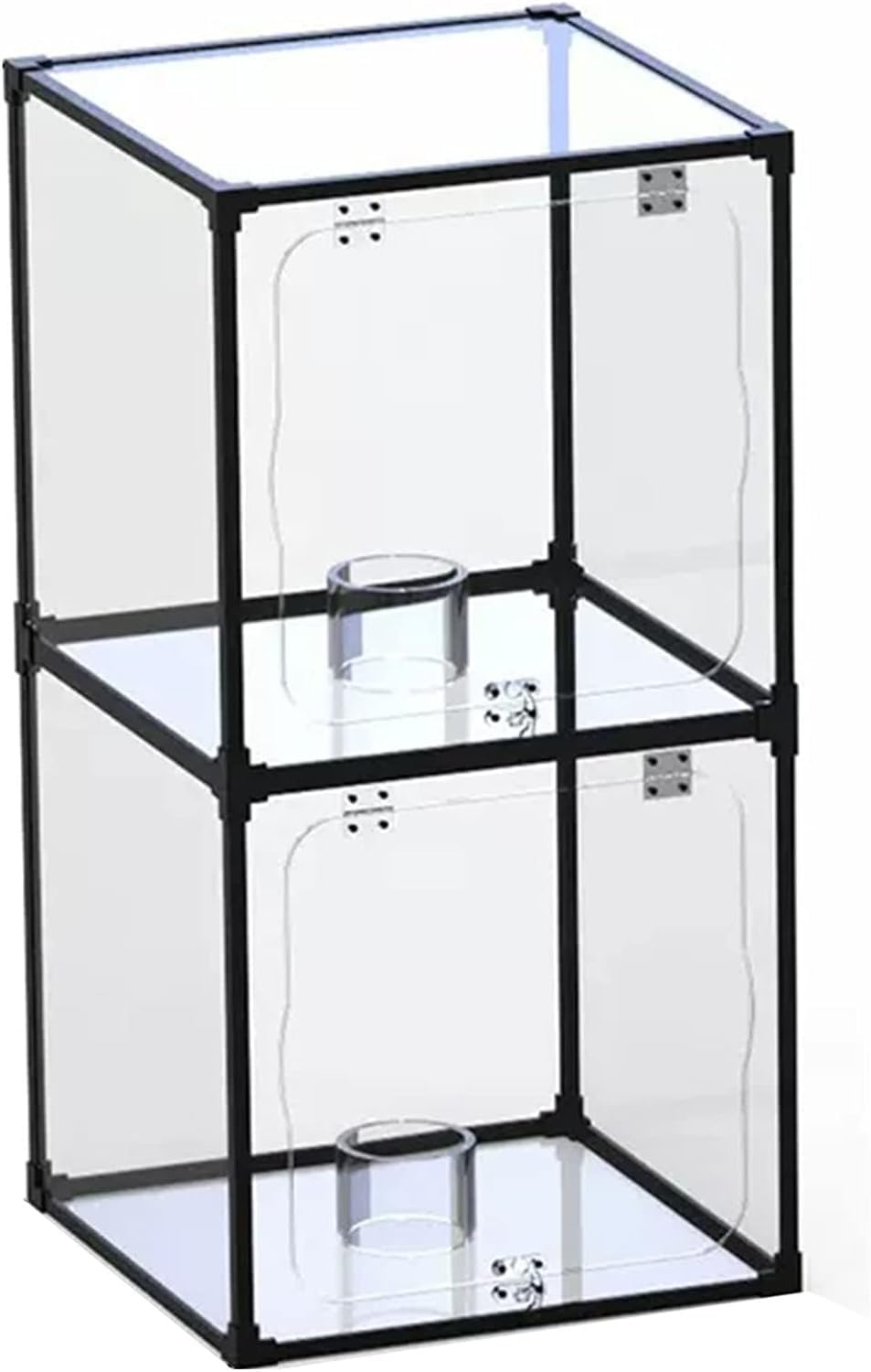 Vitrina Coleccionable, Vitrina apilable ensamblada con Cerradura de Puerta for Juguetes, muñecas, balones de fútbol, ​​Estante de exhibición Transparente ( Color : Clear , Size : 2pcs )