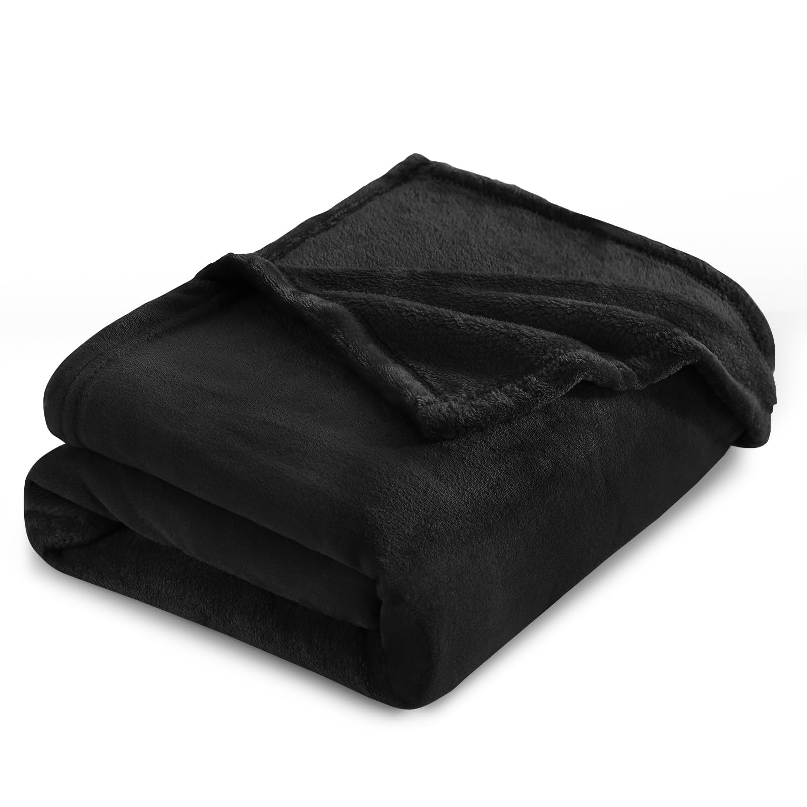 RUIKASI Manta Sofa Cama Polar - Mantas para Cama 90, Manta de Sofá, Manta Franela de Microfibra Negro 150x200, Suave, Flannel Blanket