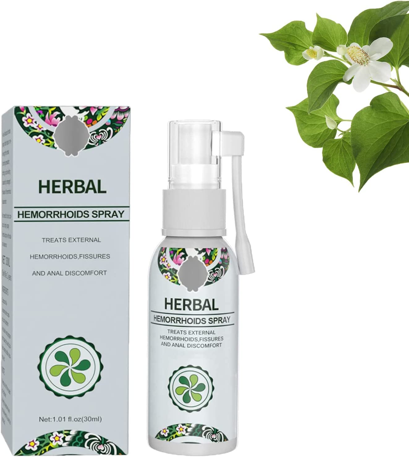 QUAEDING Hemocare Herbal Hemorrhoids Spray, Natural Herbal Hemorrhoids Spray, Hemorrhoids Treatment Removal Spray for Soothing External Hemorrhoids Calms (1PC)