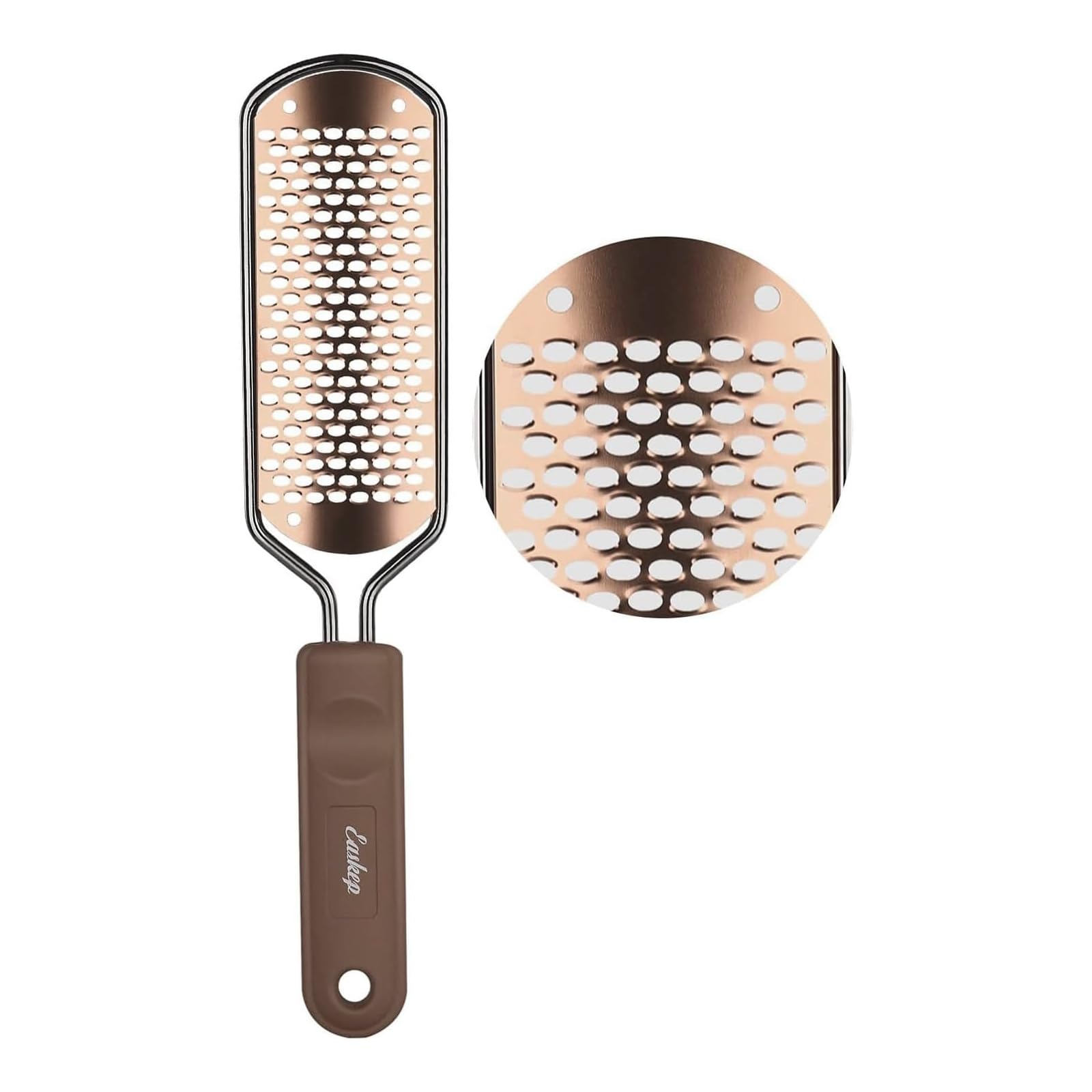 Foot File Foot Scrubber Pedicure - Callus Remover for Feet Easkep Professional Grater Rasp Foot Scraper Corns Callous Removers Cracked Dead Skin Remover for Dry and Wet Feet (Golden)