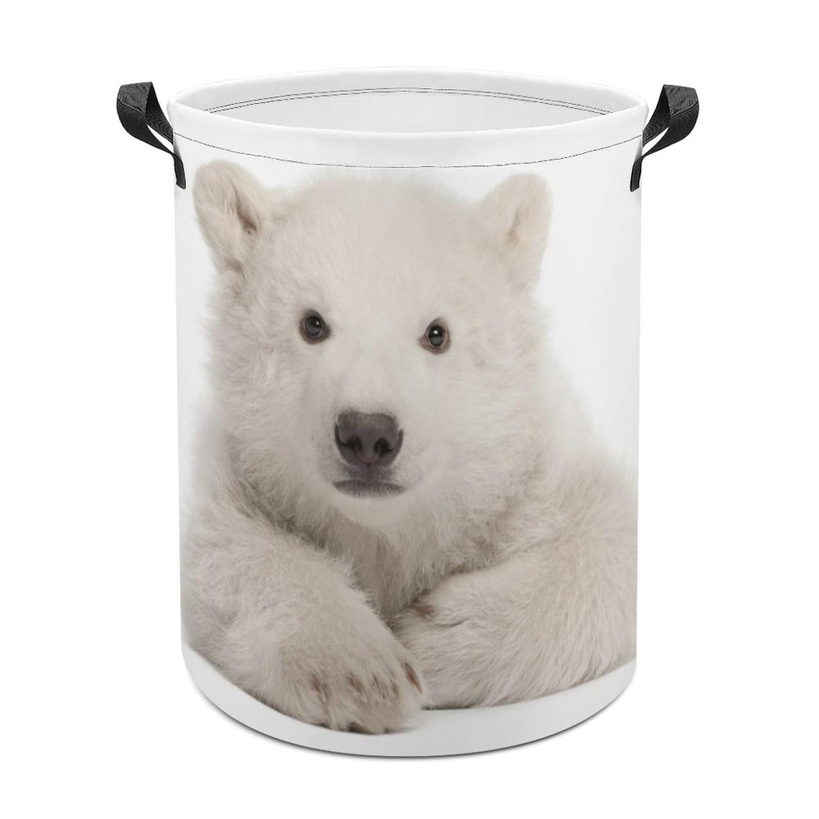 MHYRAC Laundry Hamper, Polar Bear Laundry Basket, Washing Basket with Handle