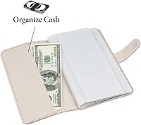 Vista 2 de lizimandu Libro Tarjetero para Tarjetas de Visita, Estuche Libro de Tarjetas de Visita de Cuero PU, Carpeta Organizadora para Tarjetas