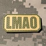 NEO Tactical Gear Laughing My Ass Off Morale Patch LMAO - PVC Rubber Morale Patch, Hook Backed