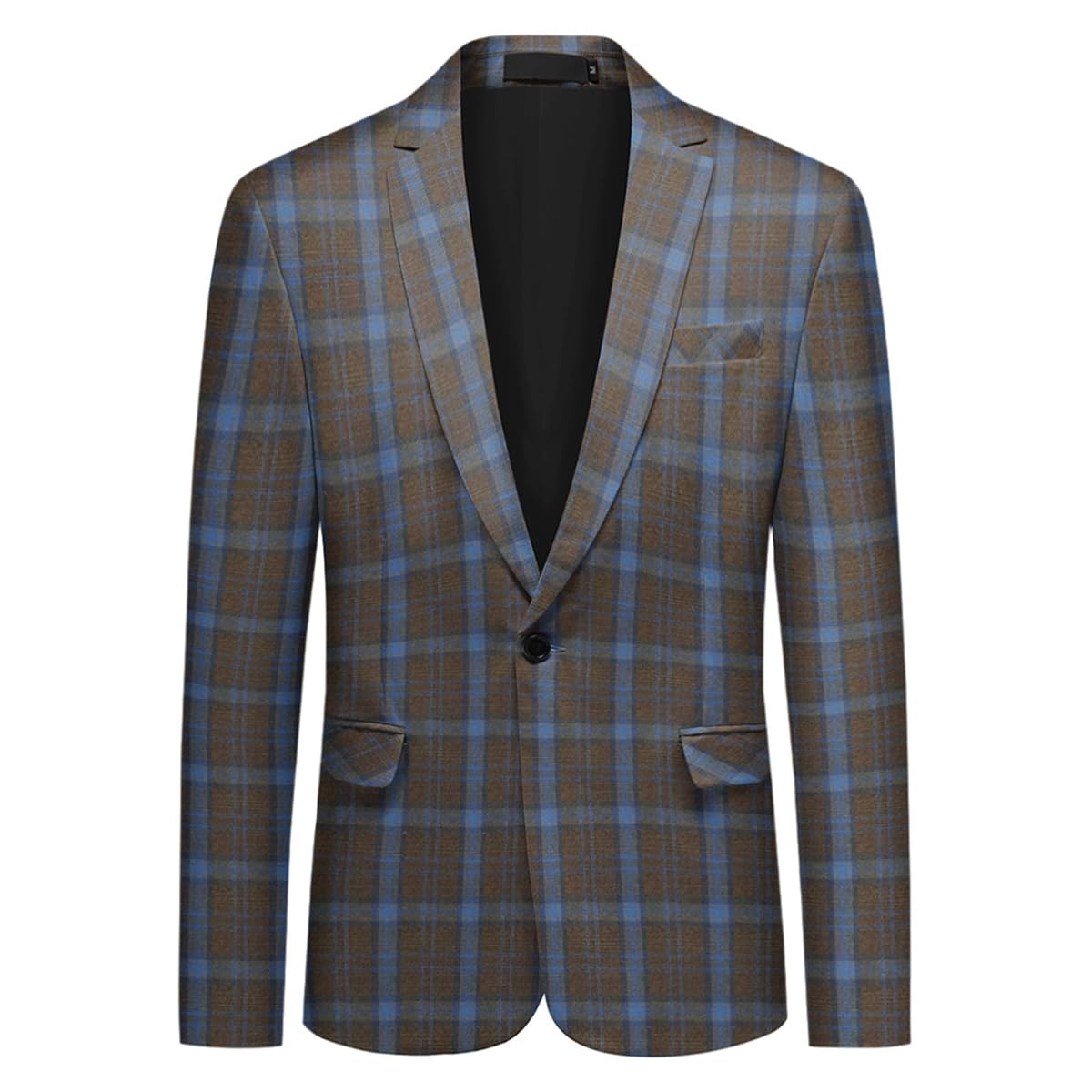 Allthemen Blazer da Uomo con Un Bottone Casual Giacca Slim Fit da Lavoro Business Suit Jacket Eleganti Formale