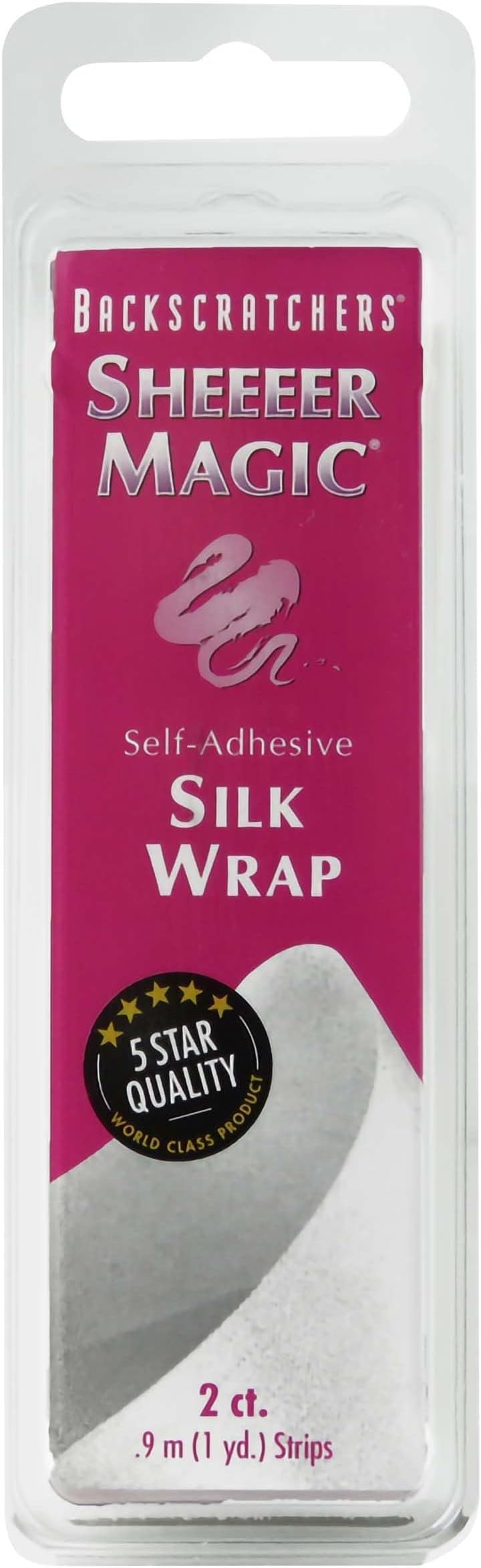 Backscratchers Sheeeer Magic Silk Wrap - Self Adhesive Manicure Nail Art Tool - DIY Nail Extension - 2 Count