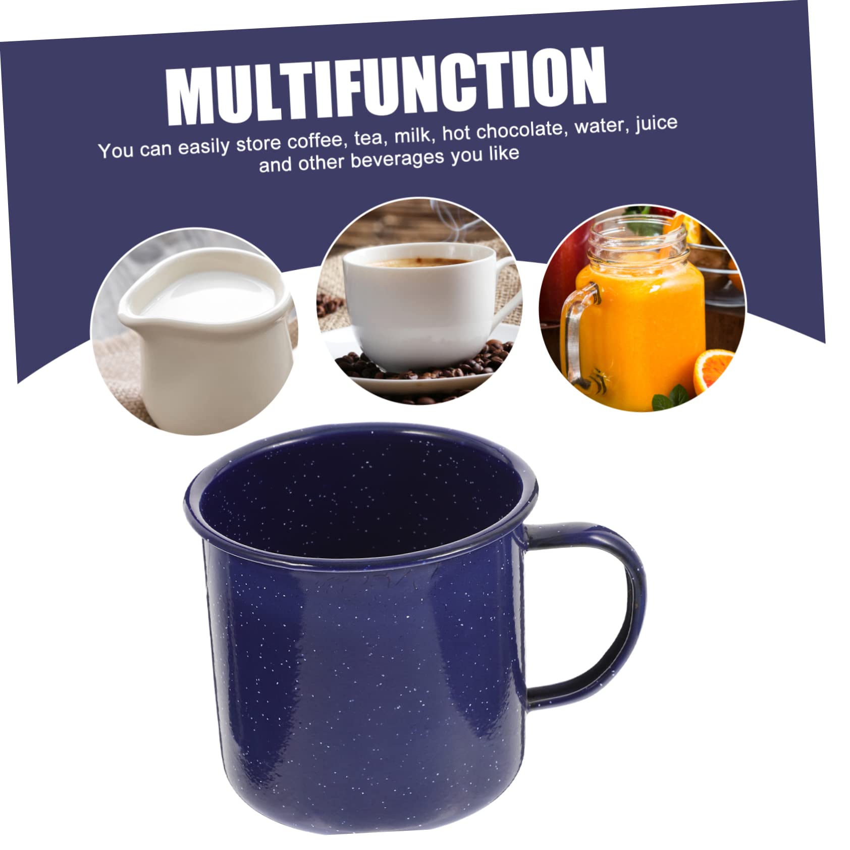 ABOOFAN 2stücke Emaille Tasse Klassischer Robuster Becher Für Kaffee Tee Und Milch Für Outdoor-aktivitäten Und Camping Leicht Zu Reinigen Und Langlebig