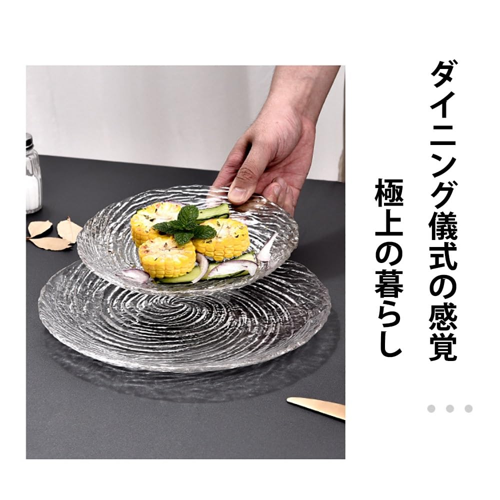 Amazon｜フルーツプレート ガラス製フルーツボウル デザート皿 食器