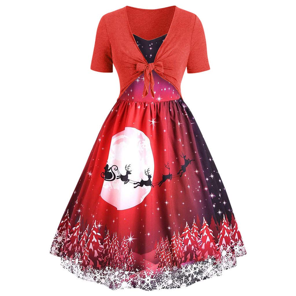 knee length dresses for ladies Multi Garden Print Wrap Top Short Sleeve Skater Mini Dress – AX Paris main image 1