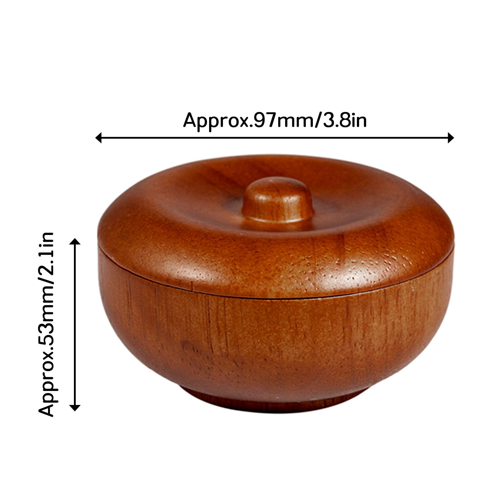 Bol Crème Raser Bois, Couvercle Tasse Savon Mousse, Outil Nettoyage Soins Barbe Homme (97 x 53 mm)