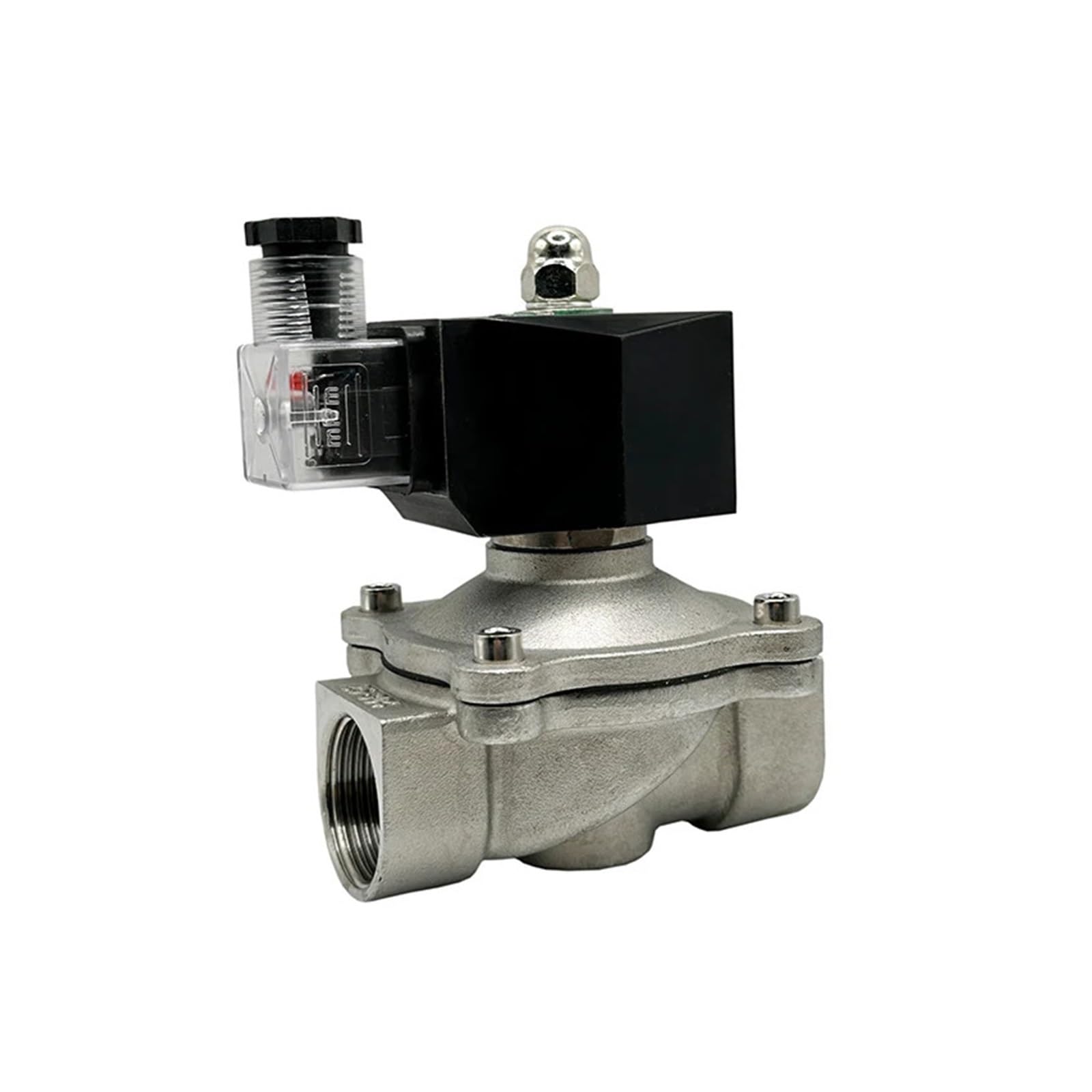 Válvula Solenoide eléctrica normalmente cerrada, 1/2 ", 3/4", 1 ", 2", agua, 24v, 230v, 24V, 12V, acero inoxidable, IP65, bobina DIN, alta temperatura Excelente sellado(1",EPDM-SEAL_24VDC)