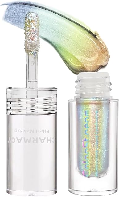 CHARMACY Chameleon Liquid Eyeshadow, Intense Color Shifting, Highly Pigment Multichrome Eyeshadow Liquid Makeup, Long Lasting, Shimmer, Easy To Wear Metallic Eyeshadow (#8)