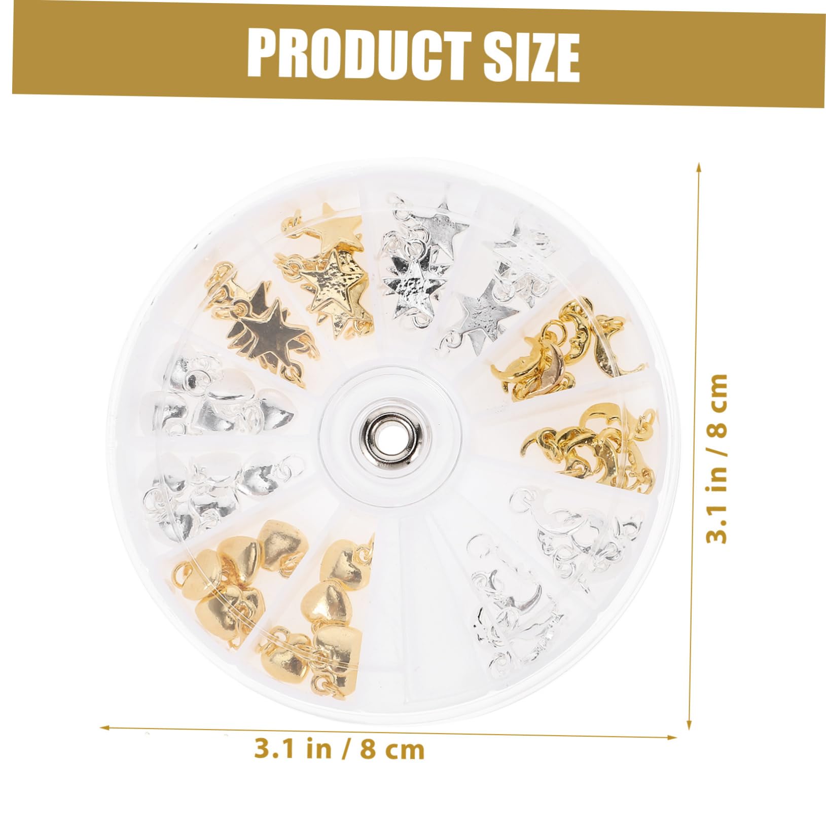 Gogogmee 1Set Nail Art Pendants and Drilling Tool Manicure Charms for Creative Nail Art Design Portable Nail Art Pendant Kit for Home and Salon Use