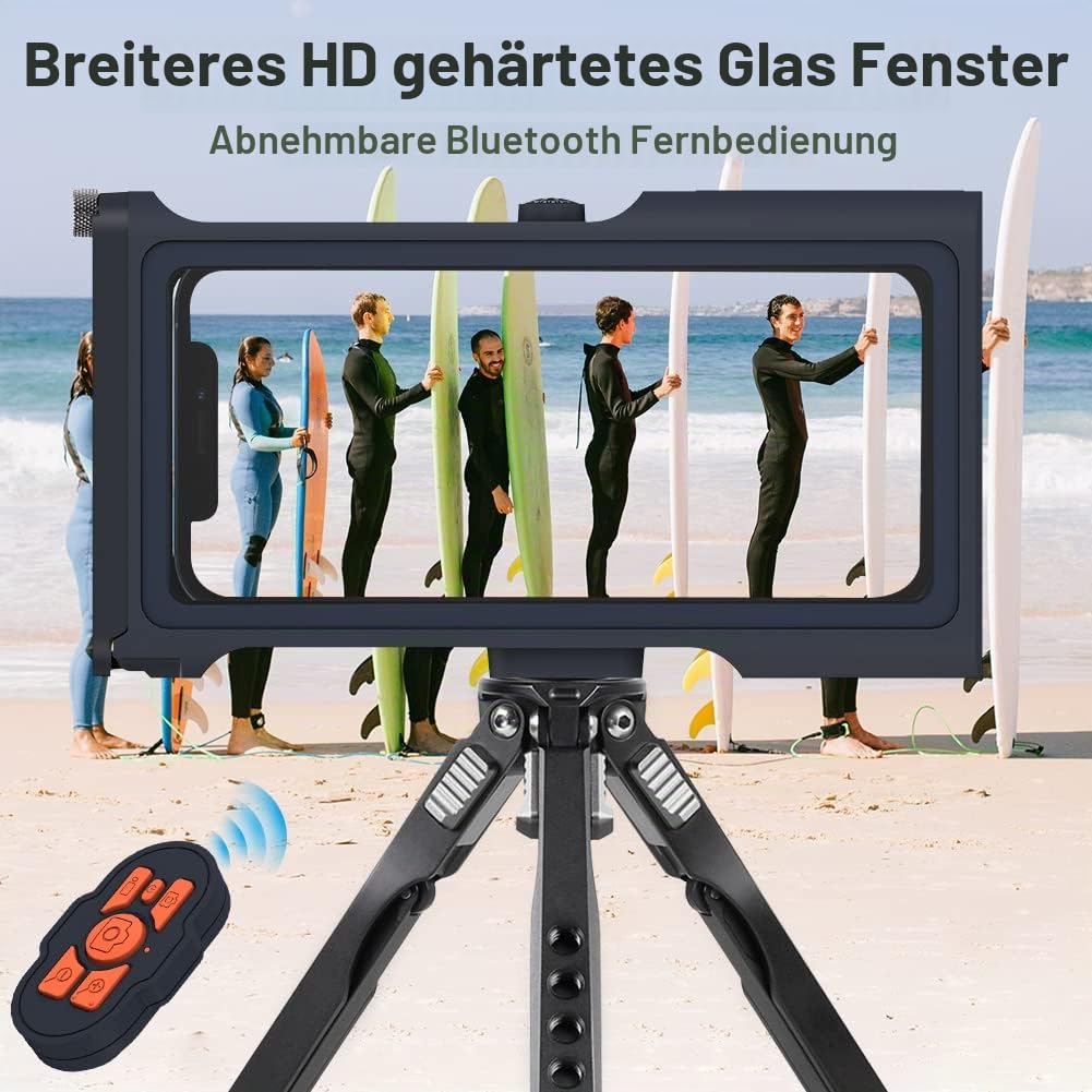 wasserdichte Handyhülle für Tauchen mit Bluetooth Universal Unterwasser Wasserfeste Schutzhülle Schwimmen Handy Tauchhülle für iPhone 16 15 13 11 Samsung Huawei Google OnePlus Xiaomi LG