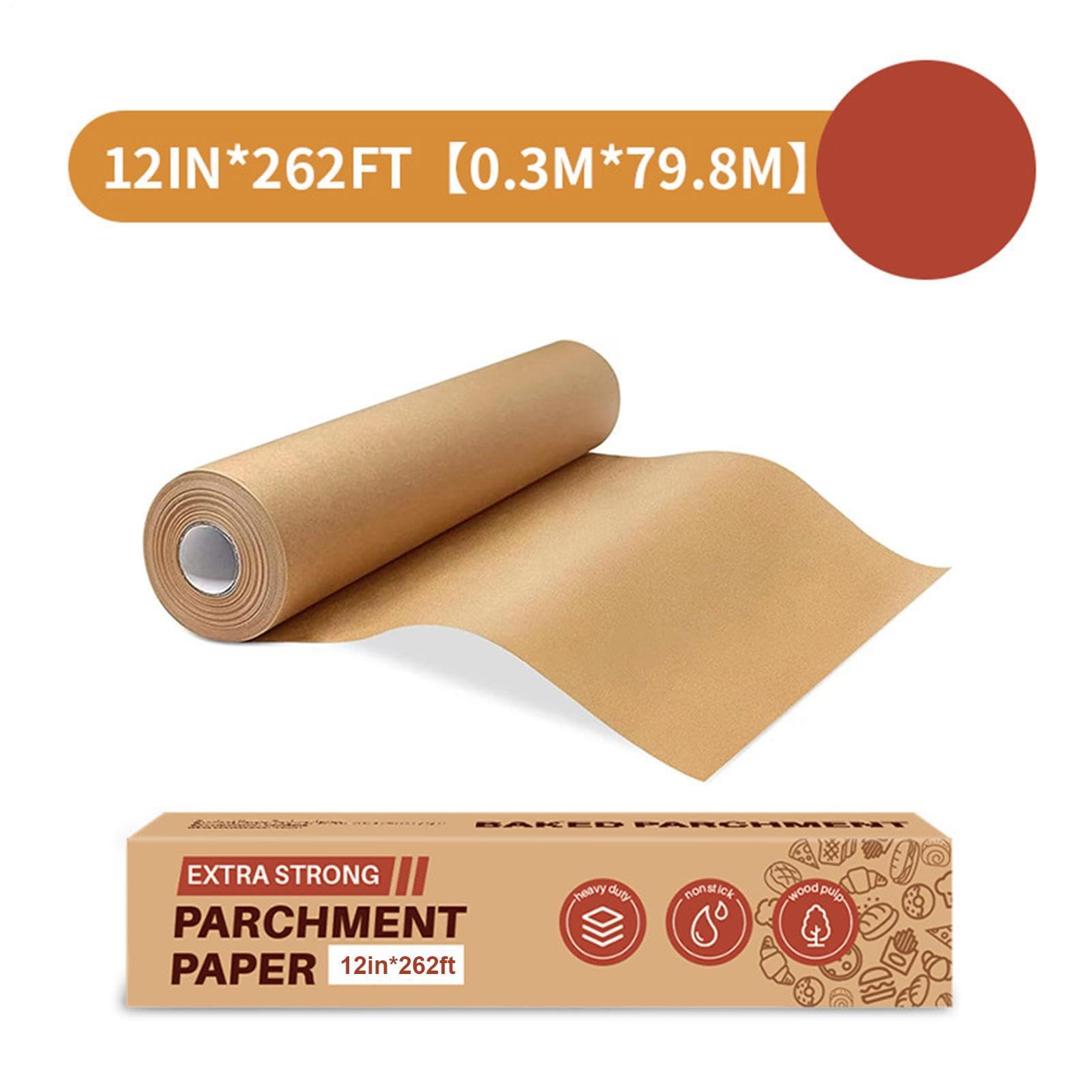 Papel de horno Hojas Sin Blanquear Resistentes al Calor Alimenticio | Papel Pergamino en Rollo para Freidora de Aire para hornear microondas vapor cocinar freír rostizar