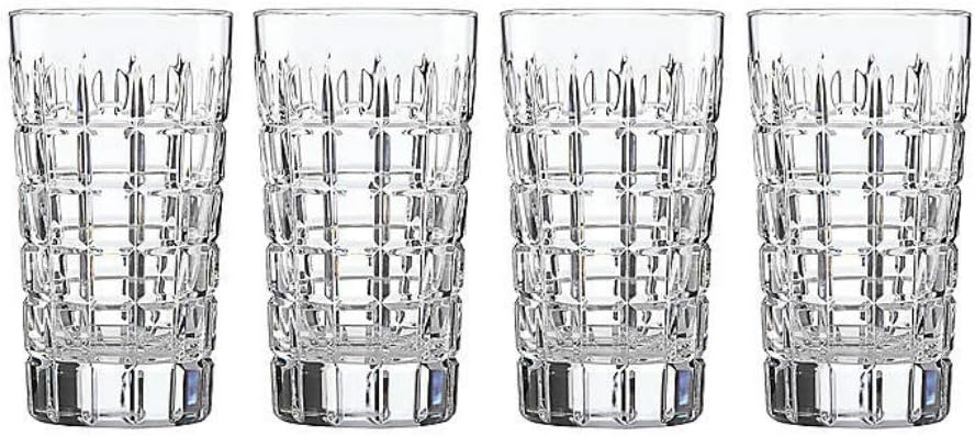Reed & Barton New Vintage 4Pc Odeon Highball Glass Set, 5.40 LB, Clear