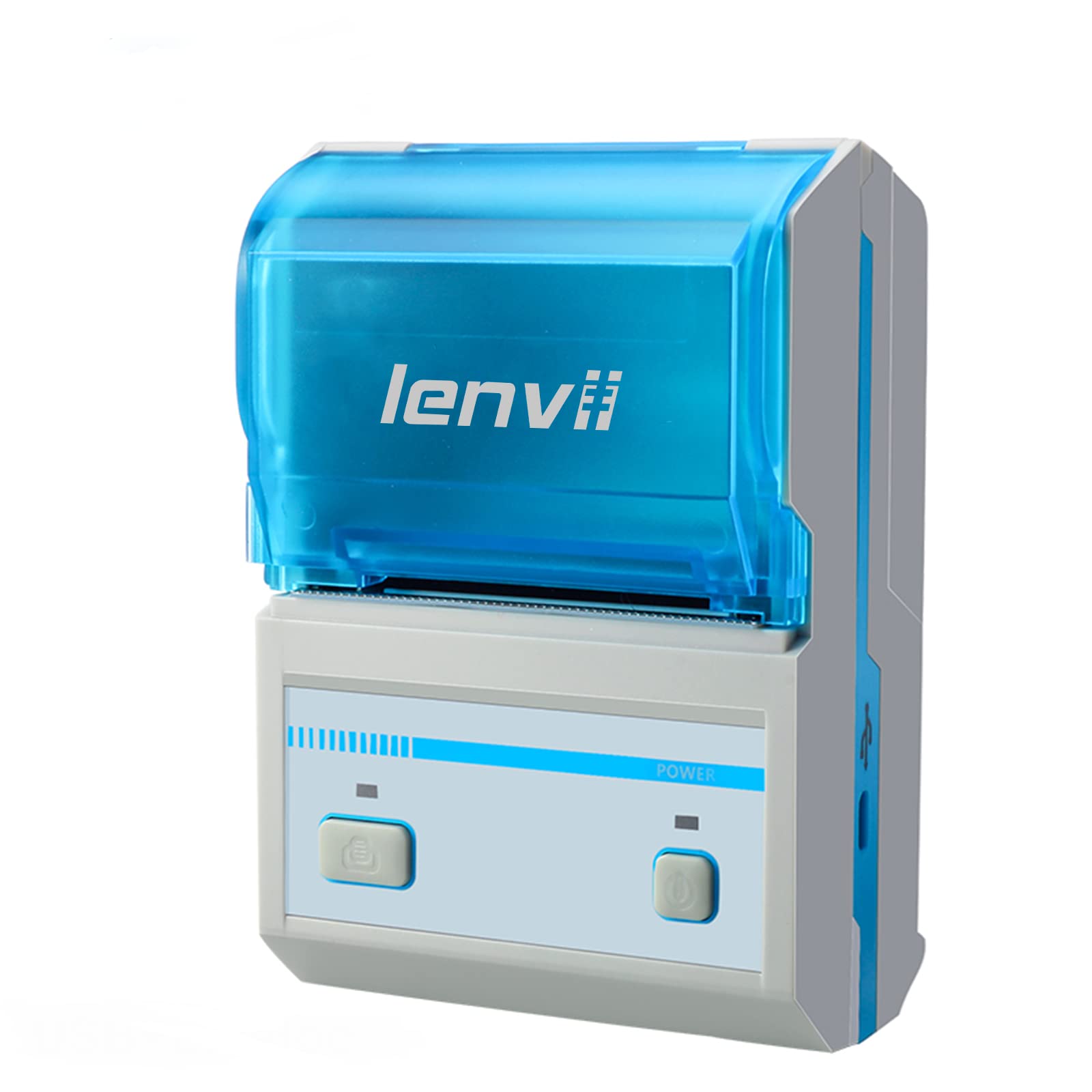 LENVII LV-278B 58MM Bluetooth stampante termica per etichette a 2 pollici stampante per codici a barre Mini stampante per ricevute 2 in 1 stampante compatibile con il sistema Android/iOS