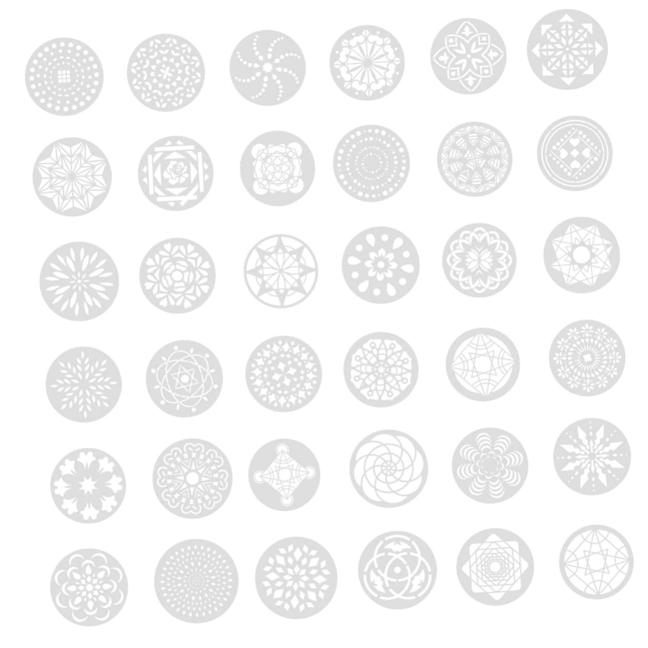 EXCEART 126pezzi Stencil per Pittura Mandala Template Pet Flessibile per su Superfici Piane per Decorazioni su Mobili Pavimenti e Tela