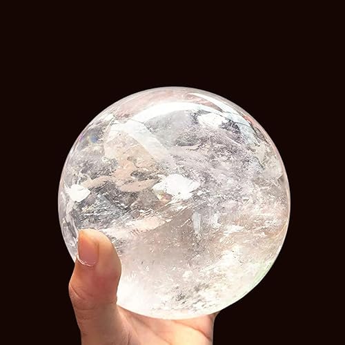 Miniatura 2 de Bola de cristal de cuarzo transparente natural, esfera de cristal blanco curativa, con soporte, decoración del hogar, amor próspero, invita a